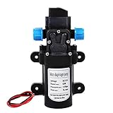 Ejoyous 12V Wasserpumpe, 60W Selbstansaugende Druckwasserpumpe Hochdruck-Membran-Wasserpumpe Eingebauter Druckschalter für Gartensprinkler Duschen Wasserhähne im Boot Wohnwagen Wohnmobil