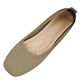 Flache Schuhe Damen Flach Ballett Schuhe Stricken Schuh Runde Zehe Für Gelegenheitsarbeit Hochzeit Walkingschuhe Frauen Laufschuhe Herren Atmungsaktiv Sportschuhe