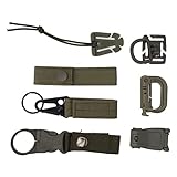Molle Attachments, 30 Pcs Molle Attachments D Buckle Backpack Buckle Nylon Ribbon Backpack Accessories for Picknicks Homes Factories (OD-Grün)