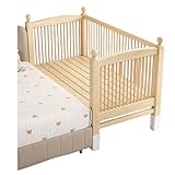 ZPVXRVQ Verbreitertes Spleißbett, Holzplattform-Bettrahmen, Schlafen im Bett neben dem Kinderbett, Massivholzbasis, Erwachsene, Kinder, Jugendliche, einfache Montage(180x70cm)