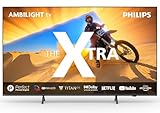 Philips Ambilight The Xtra 65PML9009 4K Quantum Dot MiniLED Smart TV - 65-Zoll Display mit P5 Perfect Picture Engine Ultra HD, Titan OS, Dolby Vision und Dolby Atmos Sound - Anthrazitgrau