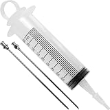 BROWIN® Fleischspritze aus Kunststoff 311101 | Marinierspritze mit 2 Nadeln | BBQ Bratenspritze für Fleisch | Pökelspritze 100 ml | Marinadenspritze