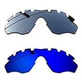 SEEABLE Premium polarisierte Spiegel-Ersatzgläser für Oakley M2 Rahmen mit Belüftung OO9212 Sonnenbrillen, Herren, Black Chrome Mirror+Dark Blue Mirror, 0