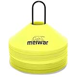 meiwar Markierungshütchen 50er Set mit Halter und Tasche Gelb
