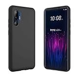 JDXHFF Hülle Kompatibel mit HTC U24 Pro (6.8') Schwarz Weich Silikon Schutzhülle Flexibel TPU Tasche Case Black