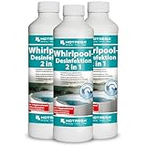 HOTREGA Whirlpool-Desinfektion 2in1 3x 500 ml | Whirlpool Reiniger | desinfiziert, reinigt, entkalkt | Kraftvoll gegen Kalk Bakterien Viren & Gerüche