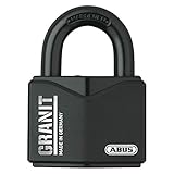 ABUS Granit Vorhängeschloss 37/55 für den Außeneinsatz - aus gehärtetem Spezialstahl - Schlüssel mit LED-Licht - mit ABUS-Plus Scheibenzylinder - ABUS-Sicherheitslevel 10 - Schwarz