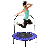 ATIVAFIT 102cm Faltbarer Trampolin mit verstellbarem Schaumstoffgriff Indoor für Erwachsene Ideal für Körperfitness-Training in Innenräumen Training Sport zuhause