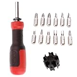 Uqezagpa 13-in-1 Teleskop-Ratschen-Schraubendreher mit magnetischer Spitze für Geräte Reparatur, Motherboards Möbel