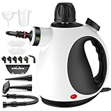 Dampfreiniger Handgerät,1050W Hochleistung Steam Cleaner mit Sicherheitsverriegelung,350ml Tank Handdampfreiniger mit 14 Zubehör,Dampfreiniger für Alles Polstermöbel Auto Fenster Fliesen Teppich