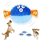 HEYIDAMAI Bewegendes Hundespielzeug, Hundespielzeug Beweglich Elektrisch, Interaktives Hundespielzeug, Aktives Bewegliches Haustier Plschspielzeug mit Klang und Hüpferei für Hunde Katzen