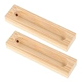 TOPPERFUN 2 Stück Räucherkästchen aus Bambusholz Vermittlung Weihrauchbrenner Räuchergefäß Räucherstäbchenhalter Brenner Spa-Räucherstäbchenhalter Dekorationswäschehalterschale hölzern Beige