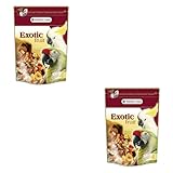 Versele-Laga Prestige Premium Papageien Exotic Fruit Mix | Doppelpack | 2 x 600 g | Leckerei für Papageien aus Samen, Getreide und Früchten | Enthält Papaya, Ananas und Aprikosen