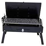 BESTonZON Faltbarer Bbq Holzkohlegrill Tragbarer Grill mit Belüftungsöffnungen für Gleichmäßige Wärmeverteilung für Camping und Gartenpartys Grillzubehör für Unterwegs