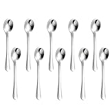 Teelöffel Espressolöffel Edelstahl Set 10 Stück kleine Löffel – ideal als Kaffeelöffel, Dessertlöffel und Mini Löffel für Espresso, Bar, Küche und Restaurant; robust, spiegelpoliert, spülmaschinenfest