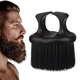 Friseur-Bartbürste, Knöchelbürste Für Friseure, Professionelle Friseurbürste Mit Weichen Borsten, Ergonomisches Pflegewerkzeug, Schnurrbartkämme Mit Fingerringgriff Für Friseur- Und Styling-Schönhei