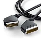 Scart Kabel RGB True 21-Pin, BolAAzuL Composite RGB Scart zu Scart Kabel für Fernseher, Recorder, DVD-Player, Videorecorder, STB Scart AV-Kabel Lead Scart