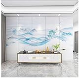 XLMING Landschaftstafel Mit Kontextueller Tinte 3D Tapete Wohnzimmer Sofa Schlafzimmer Esszimmer Home Dekoration Wand-350cm×256cm