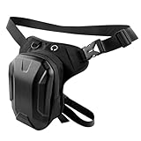 Pryzmax Bauchtasche, Beintasche Motorrad, Tankrucksack Motorrad, Tasche Bein, wasserdichte Oberschenkeltasche, Tanktasche, Gürteltasche Herren, für Radeln, Wandern, Klettern, Schwarz