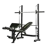 Tunturi Smithmachine SM60, Kraftstation, Hantelbank negativ, Beintraining, Situps, verstellbare Langhantelstütze