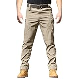 Cexiakong Cargohose Herren Leichte Wanderhose Outdoor Arbeitshosen Männer Elastizität Taktische Hose Mit Multi Taschen Trainingshose Einfarbig Outdoorhose Lange Funktionshose Freizeithose