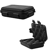 VIFER Stoßfeste Aufbewahrungsbox für den Außenbereich, wasserdicht, versiegelt, Hartschale, stoßfest, für Luft, Camping, Wandern, Angeln, Survival, im Freien (S-schwarz)