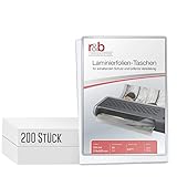 200 Stück MATTE PREMIUM Heiß-Laminierfolien - Entspiegelt - hochwertigste Verarbeitung A4 (216 x 303 mm) in 2x 75/80 MIC