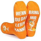 BOFUNX Aperol Geschenk Aperol Socken - Wenn Du Das Lesen Kannst Bring Mir Aperol Spritz Socken für Geburtstag Weihnachten Neujahr Karneval Aperol-Liebhaber Geschenk 38-46
