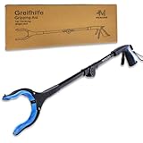 Greifzange für Senioren MENURO - Faltbarer Greifer aus Aluminium - Greifhilfe drehbarer Kopf - 80cm - Stabil - Mit Magnet