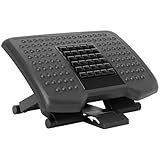 HOMCOM Fußstütze Schreibtisch Höhenverstellbar Fußablage, Ergonomische Fußstütze, Rutschfest, für Homeoffice, Büro, Schwarz