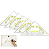 5 Stück Geodreieck,Geodreieck Mit Griff,Geodreieck Klein,Geo Dreieck,Geodreieck Flexibel,16 Cm, Transparent,Flexibel Geo Kreisschablone,Dreieck Lineal,Geeignet Für Den Einsatz Im Schulbüro