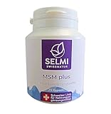 MSM Plus Kapseln mit Glucosaminsulfat – 500 mg MSM + 350 mg Glucosamin – Für Gelenke & Knorpel – Glutenfrei & Laktosefrei – 75 Kapseln – Hergestellt in der Schweiz – Selmi Swiss Natur