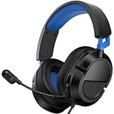 syndesmos Gaming-Headset für PS5, PS4, PC, Xbox, Nintendo Switch, Headset mit Mikrofon, Stereo-Surround-Sound Gaming Kopfhörer mit Kabel, Noise-Cancelling, 3,5 mm Over-Ear-Kopfhörer mit 40-mm-Treibern