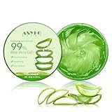 ASYBO 300 ML Aloe Vera Gel – 99% reine Bio-Aloe Vera Feuchtigkeitscreme für Gesicht und Körper, natürliche Aloe-Creme für trockene Haut, Sonnenbrand, Akne