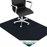 OfficeMarshal Bodenschutzmatte 100x120cm Bürostuhl Teppich Unterlage grau für Hartböden - Schützt Fliesen Parkett + Laminat vor Bürostuhl, Fitnessgeräten und herunterfallenden Gegenständen (Viking)