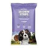 by Amazon - Hundeleckerlis - 20 Kaustreifen mit Ente & Truthahn, 200 g