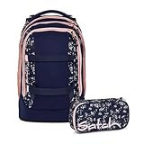 Satch pack Schulrucksack Set 2tlg. inkl. Schlamperbox (BLOOMY BREEZE)