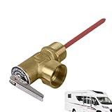 RV Wasserheizer Temperatur- und Druckentlastungsventil 99℃ 10 Bar - Warmwasser Sicherheitsventil,Sicherheitszubehör Mit Verlängerungssonde Für Sanitärsysteme Heizkessel Gewerbeimmobilien Wohngebäude