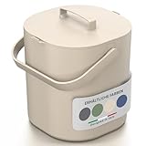 PTMS® Biomülleimer Küche 6L - Biomüll mit praktischem Deckel zum Einhängen & Innensieb - Spülmaschinenfest & Geruchsdicht - Komposteimer Küche in modernem Design - in 5 Farben