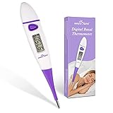 Easy@Home Basalthermometer zur Zykluskontrolle: Basaltemperatur Thermometer Kinderwunsch Fruchtbarkeitsthermometer für Fruchtbarkeit- und Eisprung-Tracking mit Intelligent Premom APP (Lila)