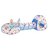 Kinderspielzelte und Tunnel,Kinderspielzelt für den Innenbereich, Multifunktionales Kleinkind-Spielzelt Indoor Outdoor Spielhaus, Vielseitiges Spielzelt mit Kriechtunnel, Ballgrubenzelt für das Spielz