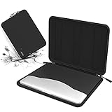 Smatree 15 Zoll Hartschalen Laptoptasche Kompatibel mit HP Pavilion x360 2in1 15,6 Zoll, schlank stoßfest Hülle, Schwarz