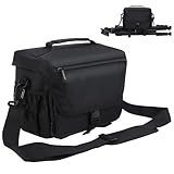 Coikes Kameratasche Umhängetasche für Kamera mit verstellbarem Gurt, wasserdicht, kompakte Kameratasche für SLR DSLR Spiegelreflexkamera ohne Eisen, Schwarz, Shoulder Bag