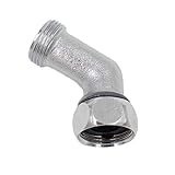 SpiceFlow 45° Winkeladapter | 3/4 Zoll Innengewinde | 3/4 Zoll Außengewinde | Chrom/Messing