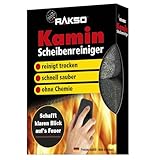 RAKSO Kaminscheibenreiniger - 2 Kaminglasreinger, Kaminreiniger Scheibe, Ofenglasreiniger, Kamin Scheibenreinigung, Kaminglas Reiniger, Ofenreiniger Kamin