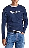 Pepe Jeans Herren Eggo Long T-Shirt, Marineblau, M