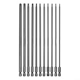 Jotekonoby Sicherheits-Bit-Set, 11-teiliges magnetisches Schraubendreher-Bit-Set, 1/4-Zoll-Stahl-Sicherheits-Schraubendreher-Bit-Set, langes Schraubendreher-Bit-Set