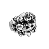 Tolldek Trauringe Paare 22.4MM, Pärchenringe Eheringe Tier Verlobungsring, Silber Edelstahl Partnerringe Hochzeitsring, Gr.57 (18.1)