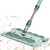 Flachwisch,360 Grad Drehender Flachbodenwischer | Teleskopstahl Schnelle Reinigungswerkzeug Mit 7 Pads Für Offene Räume Badezimmer Fliesen Eigenschaft