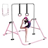 FBSPORT Gymnastikstange Kinder mit Verstellbarer Höhen und Turnen, Faltbarer Gymnastics Bars Turnreck Reckstange Outdoor Indoor, Erweiterbare Junior-Heimausrüstung Stangen für Kinderheimtraining